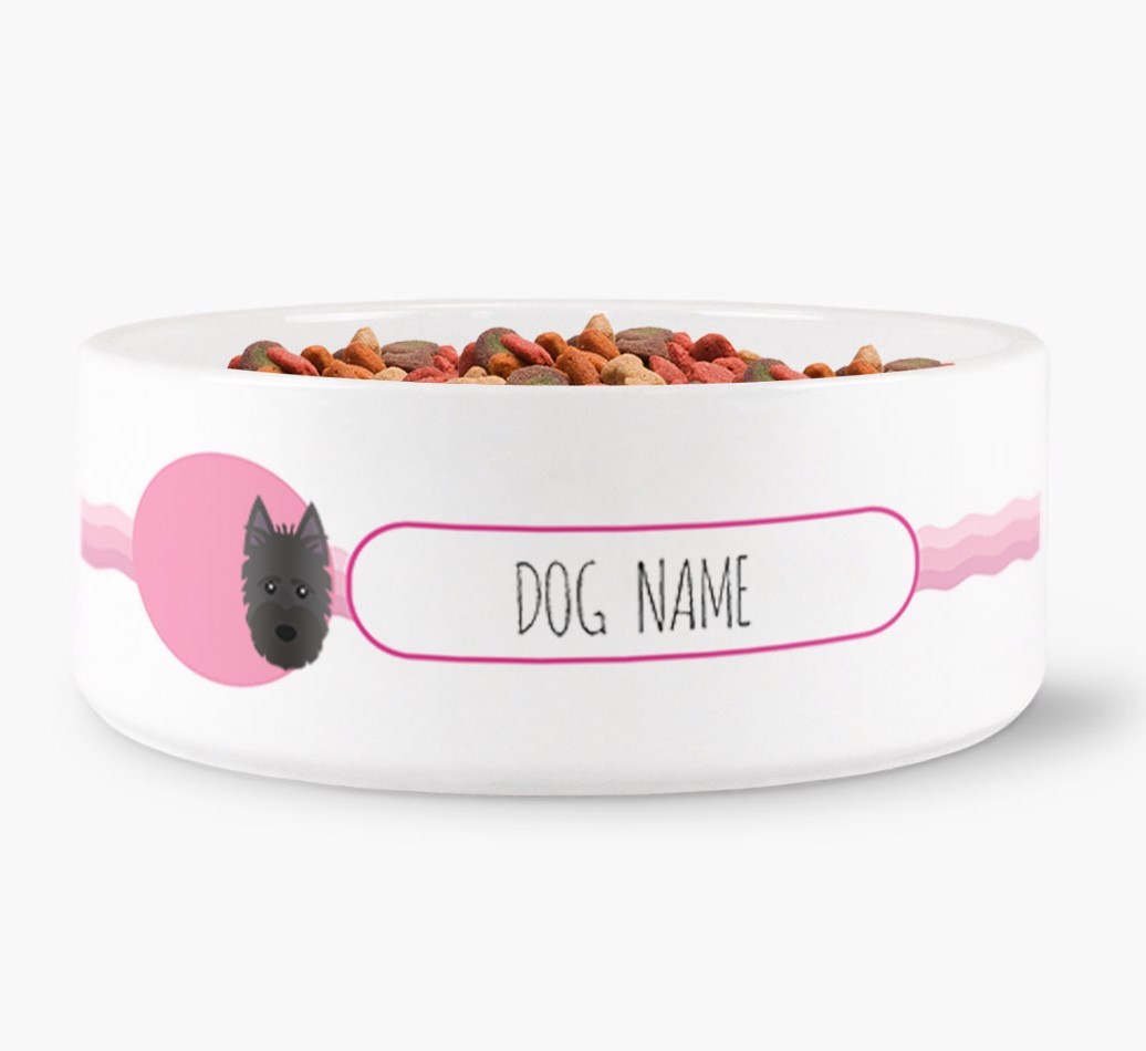 Personalised Wave Water Bowl for {dogsName}