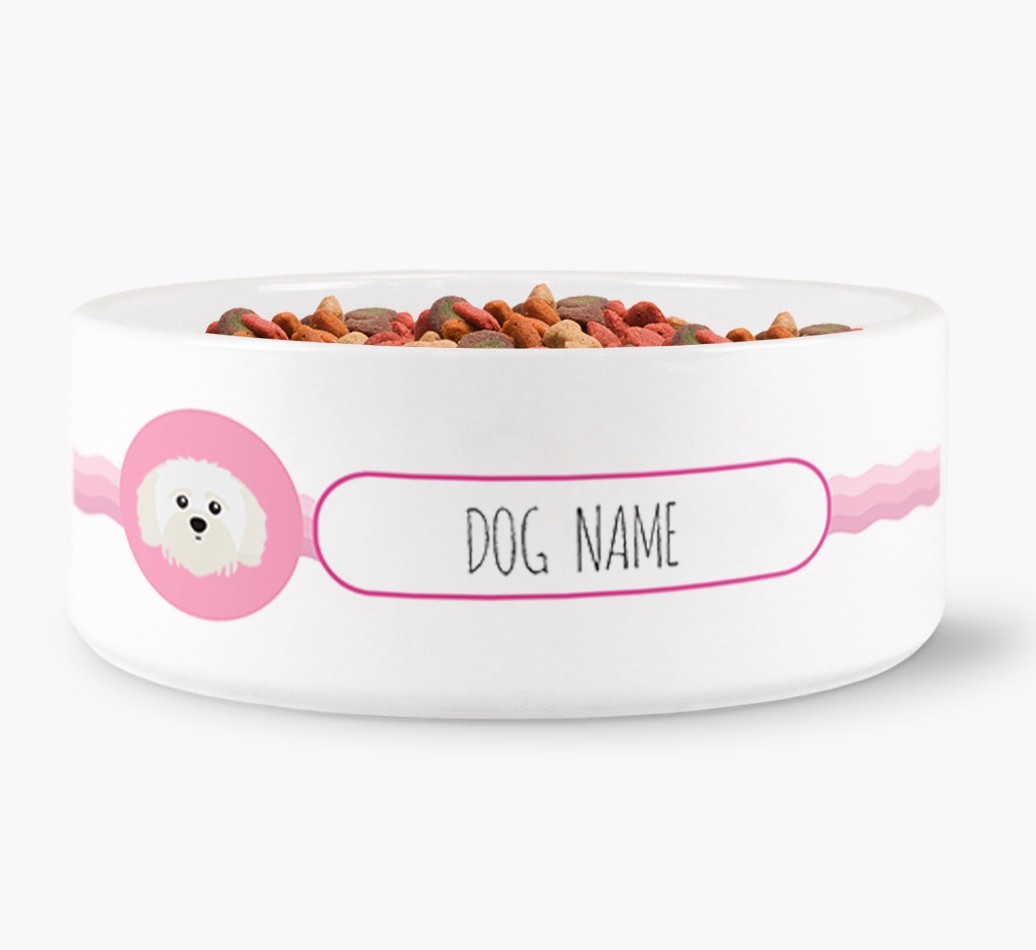 Personalised Wave Water Bowl for {dogsName}