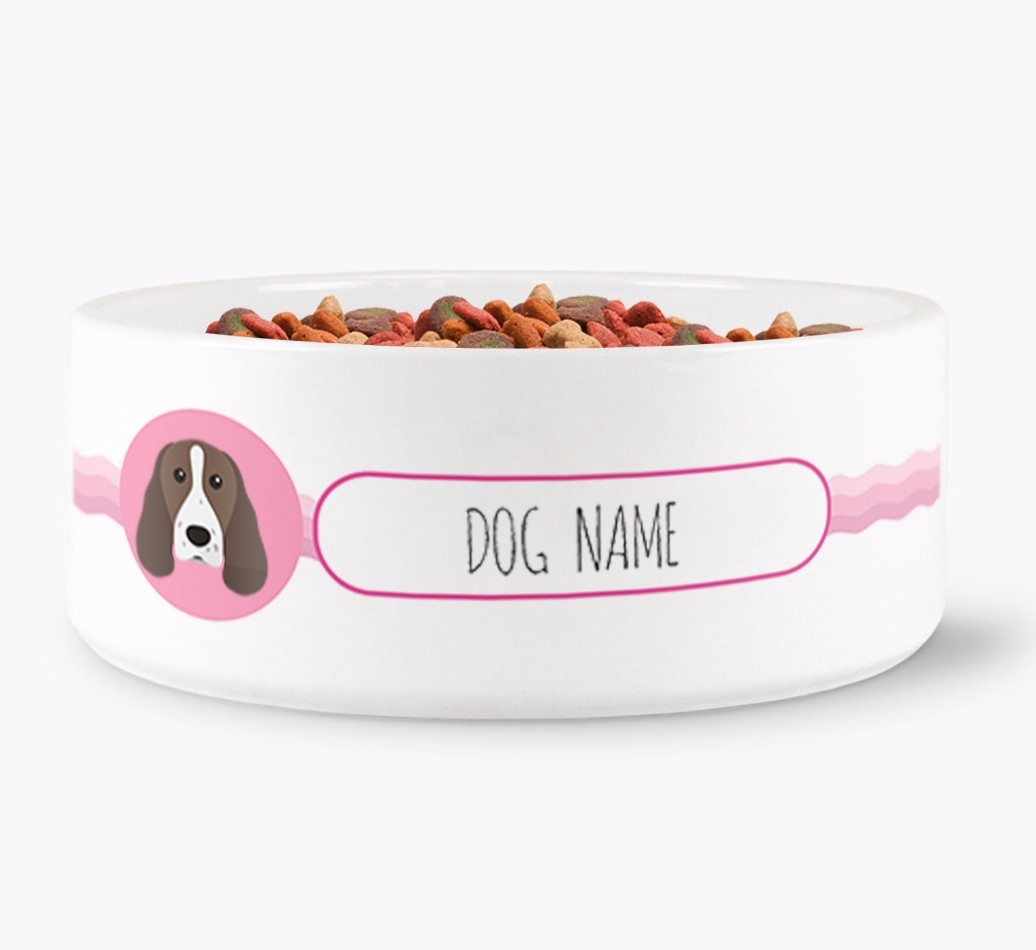 Personalised Wave Water Bowl for {dogsName}
