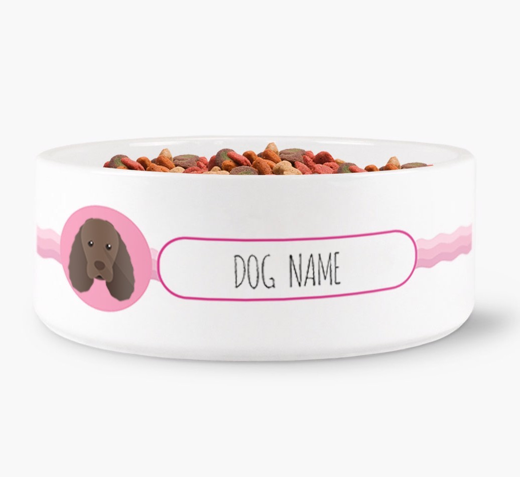 Personalised Wave Water Bowl for {dogsName}