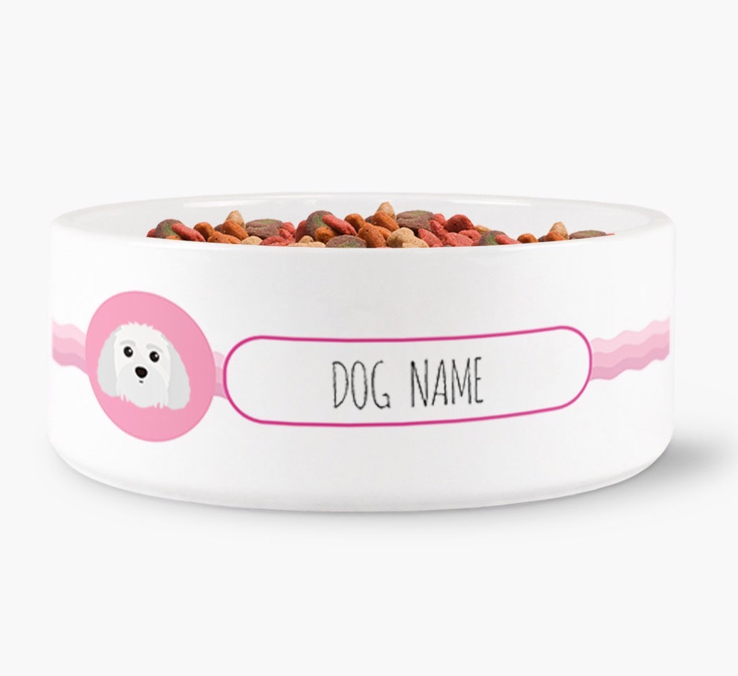Personalised Wave Water Bowl for {dogsName}