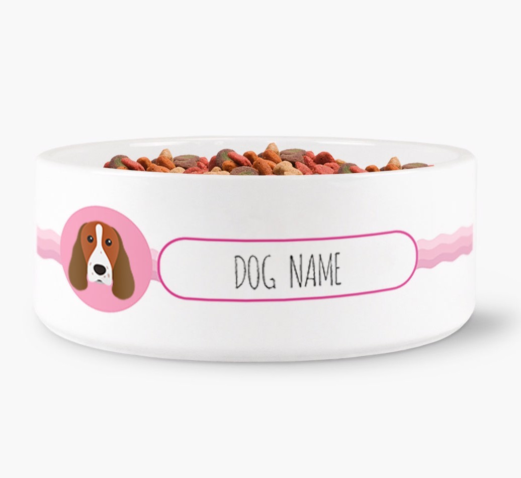 Personalised Wave Water Bowl for {dogsName}