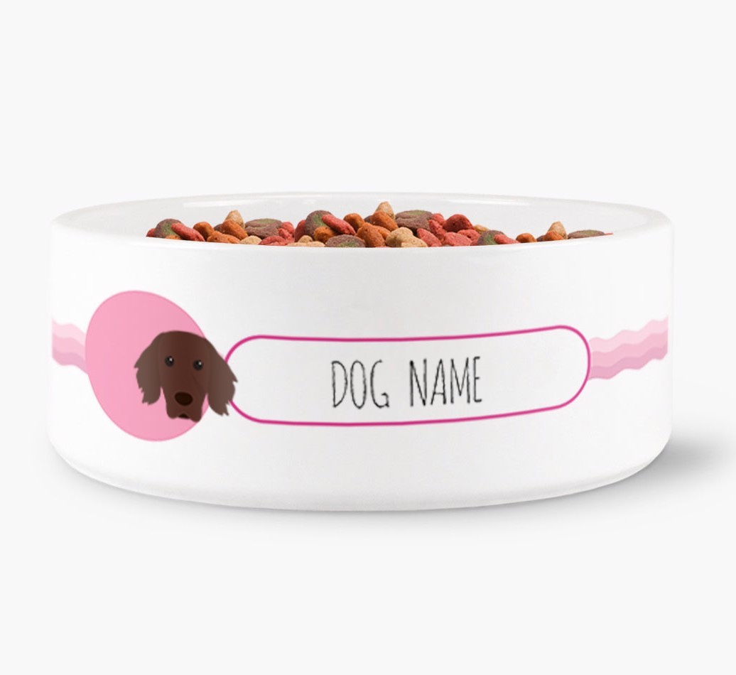 Personalised Wave Water Bowl for {dogsName}