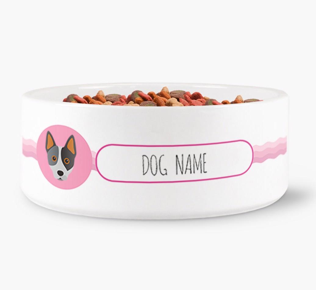 Personalized Wave Water Bowl for {dogsName}