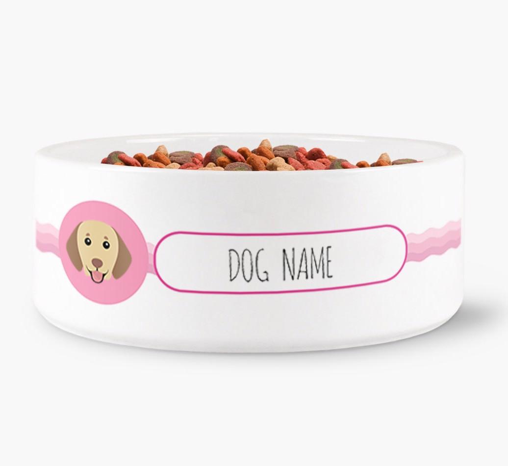 Personalized Wave Water Bowl for {dogsName}
