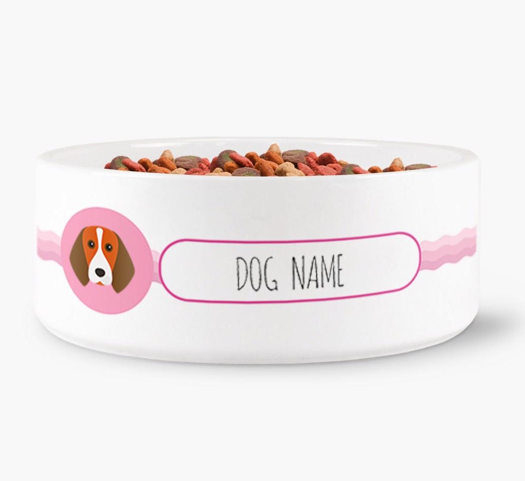 Personalized Wave Water Bowl for {dogsName}