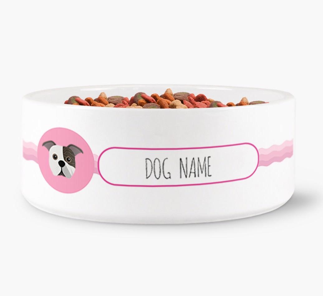 Personalized Wave Water Bowl for {dogsName}