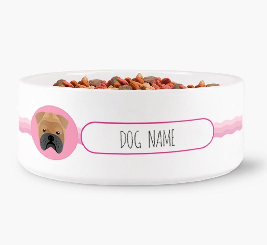 Personalized Wave Water Bowl for {dogsName}