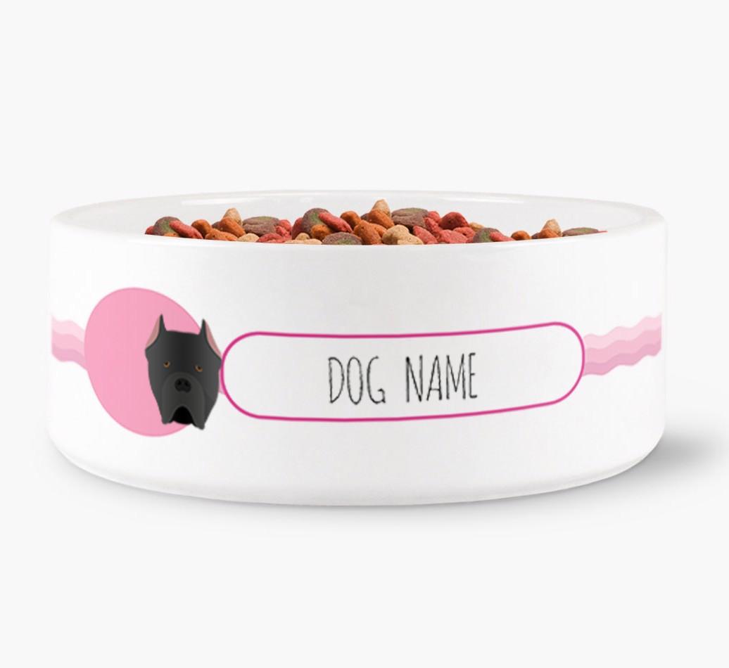 Personalized Wave Water Bowl for {dogsName}