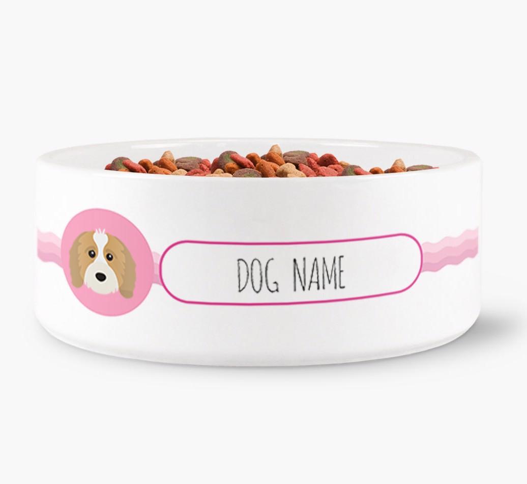 Personalized Wave Water Bowl for {dogsName}