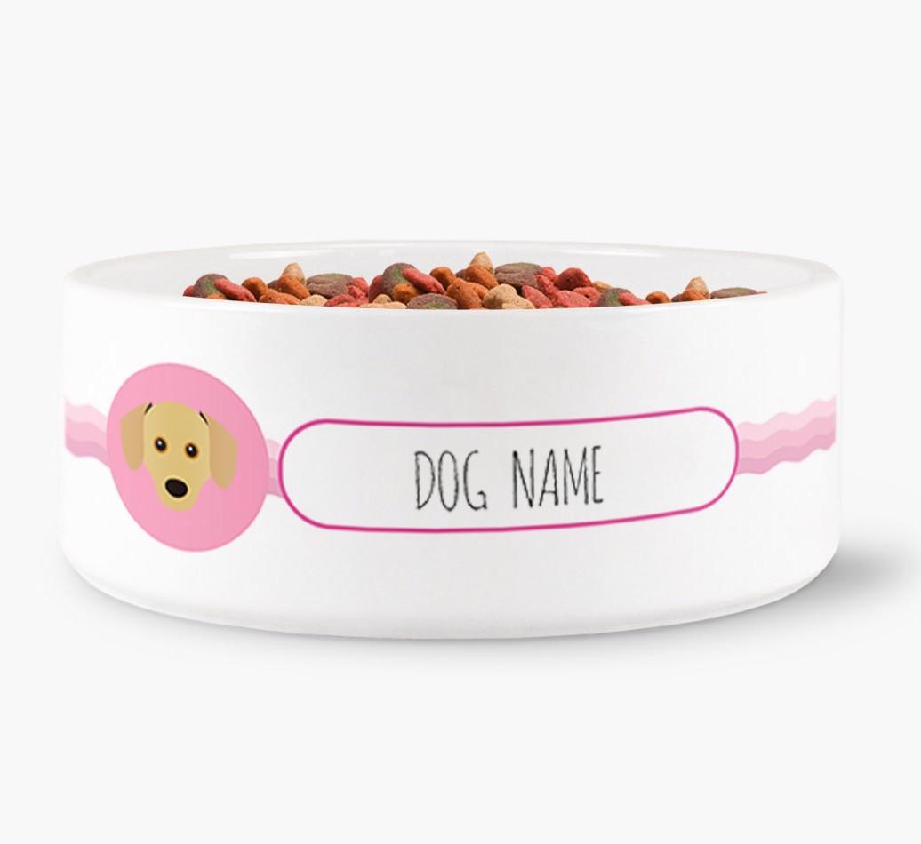Personalized Wave Water Bowl for {dogsName}