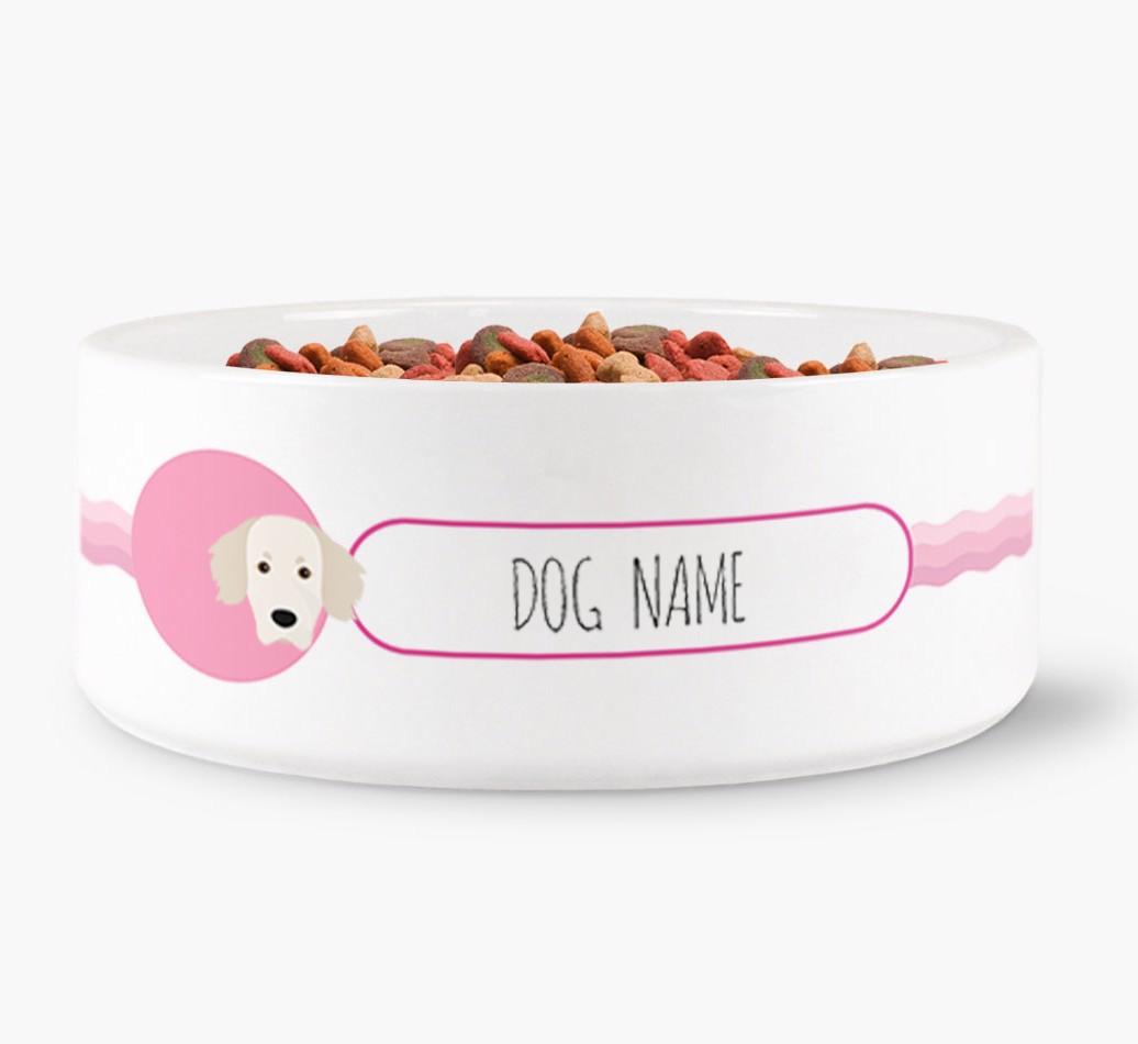 Personalized Wave Water Bowl for {dogsName}