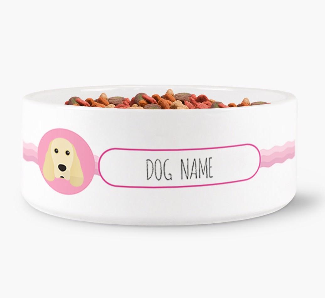 Personalized Wave Water Bowl for {dogsName}