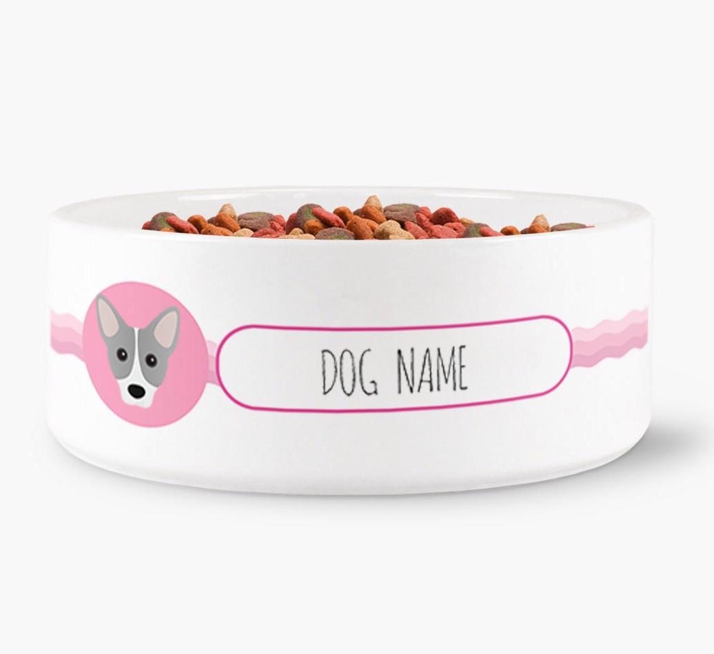 Personalized Wave Water Bowl for {dogsName}