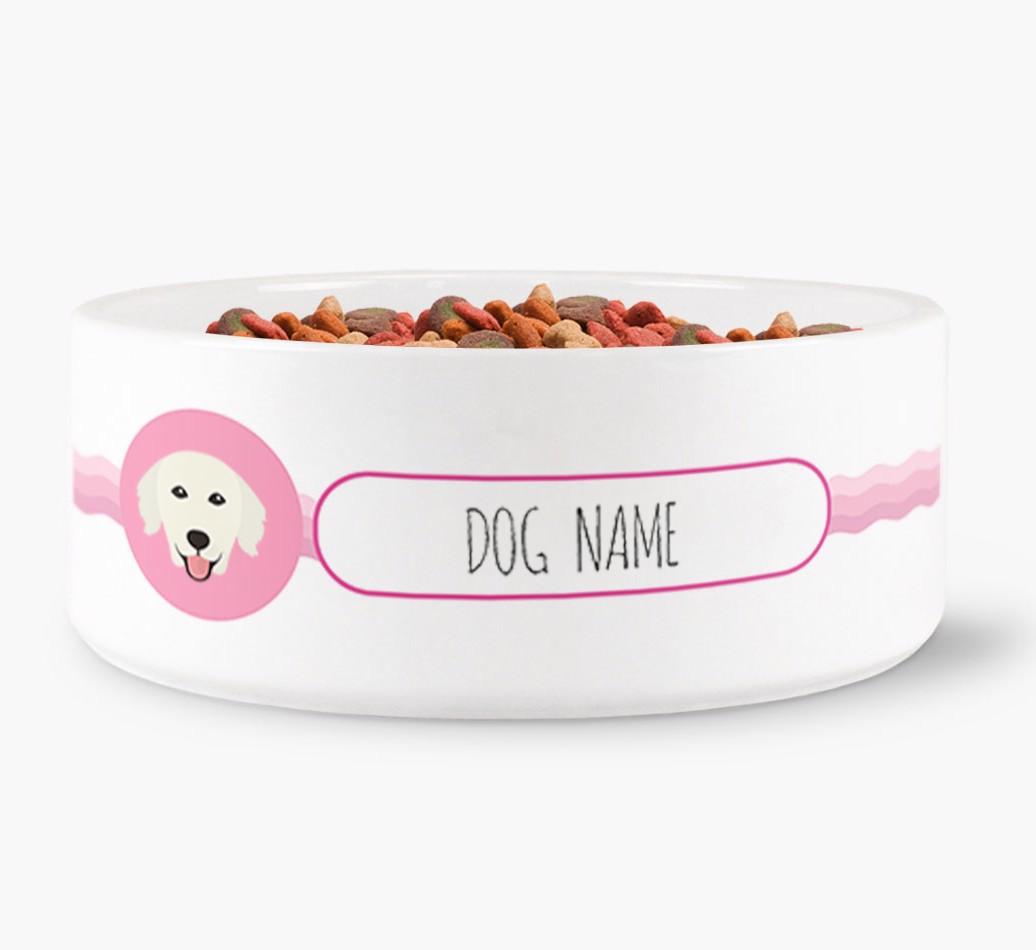 Personalized Wave Water Bowl for {dogsName}