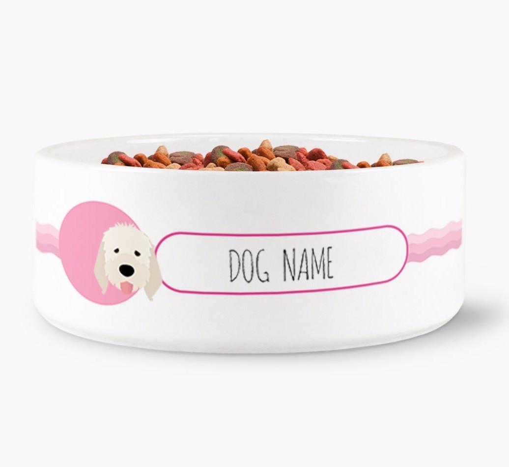 Personalized Wave Water Bowl for {dogsName}