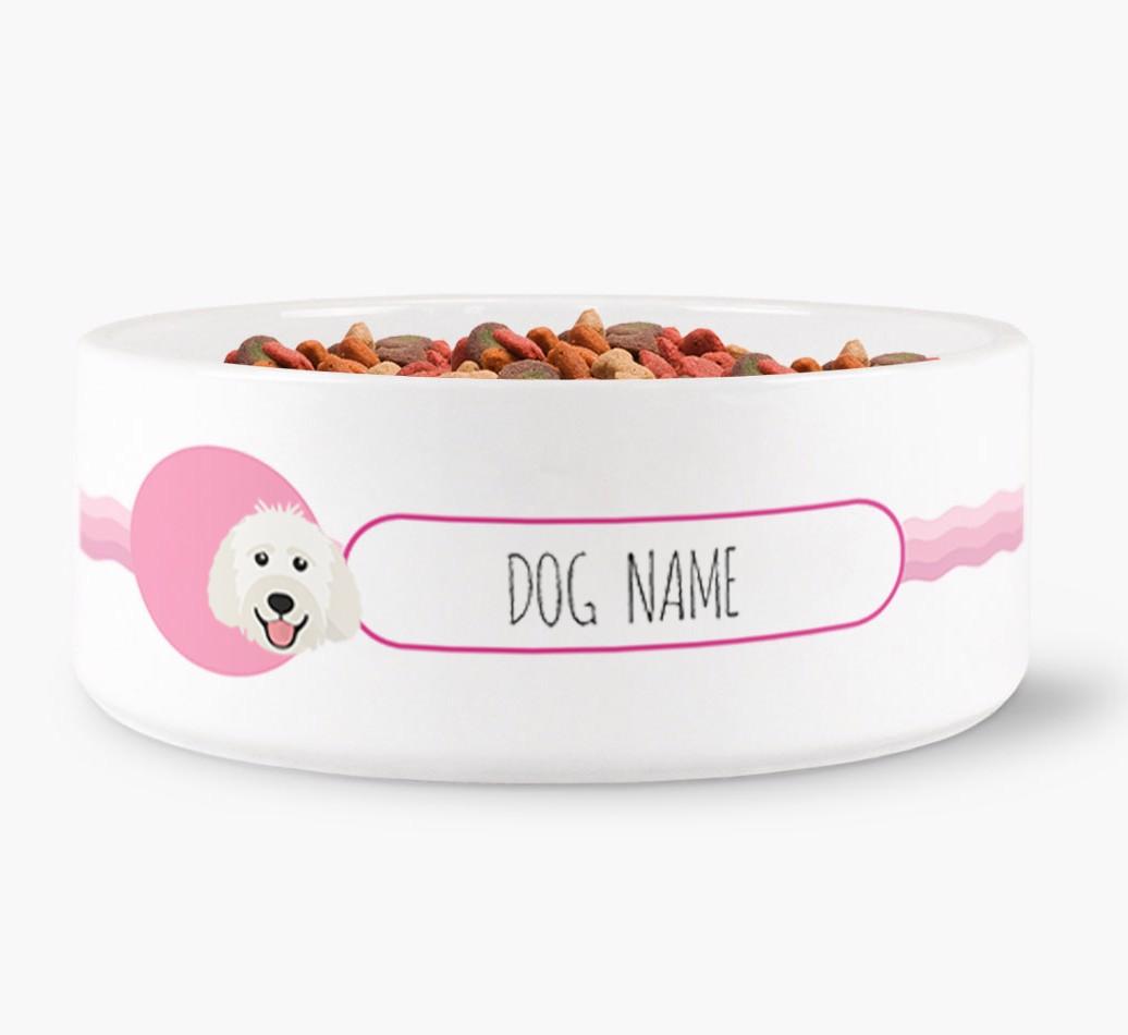 Personalized Wave Water Bowl for {dogsName}