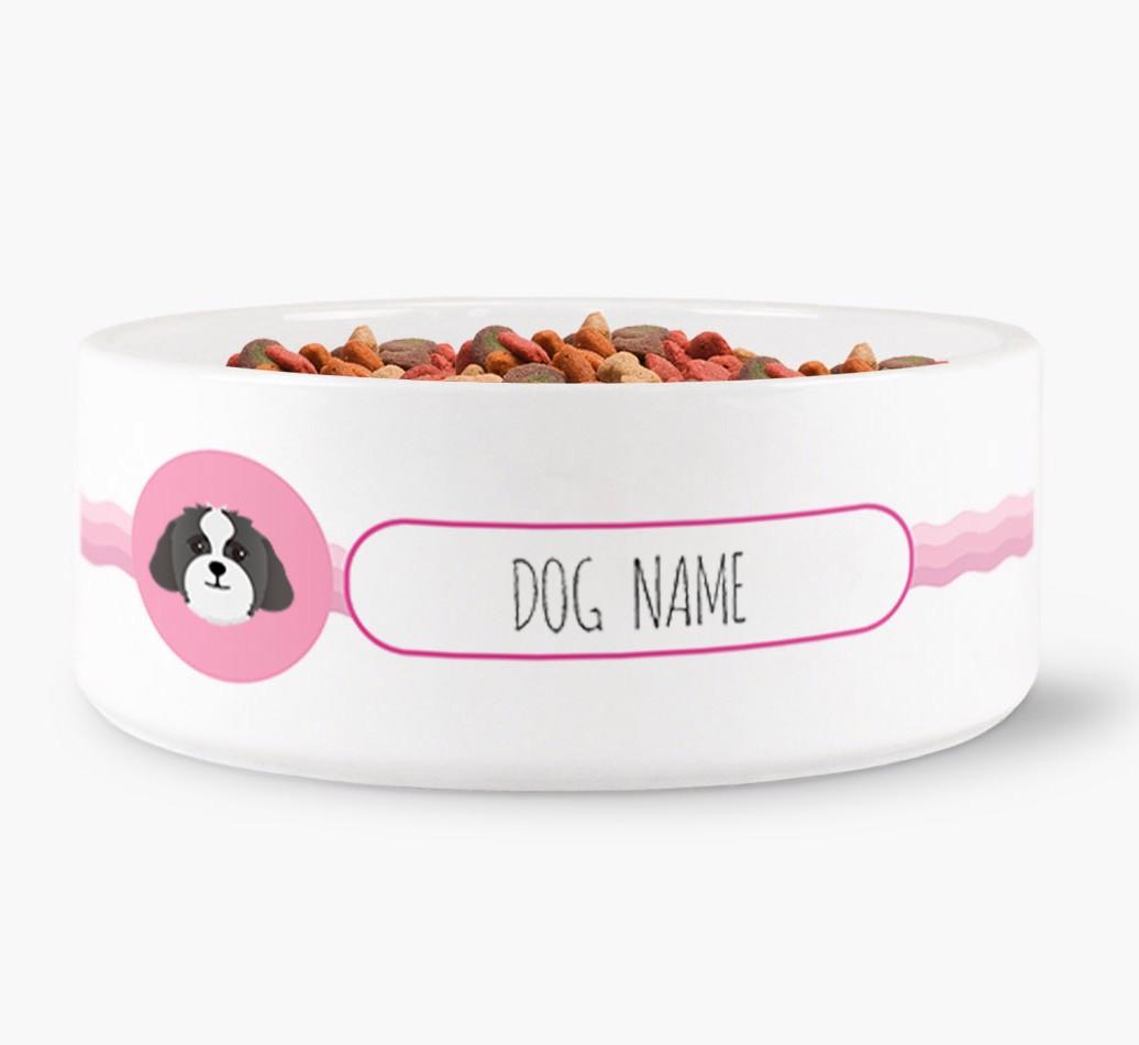 Personalized Wave Water Bowl for {dogsName}