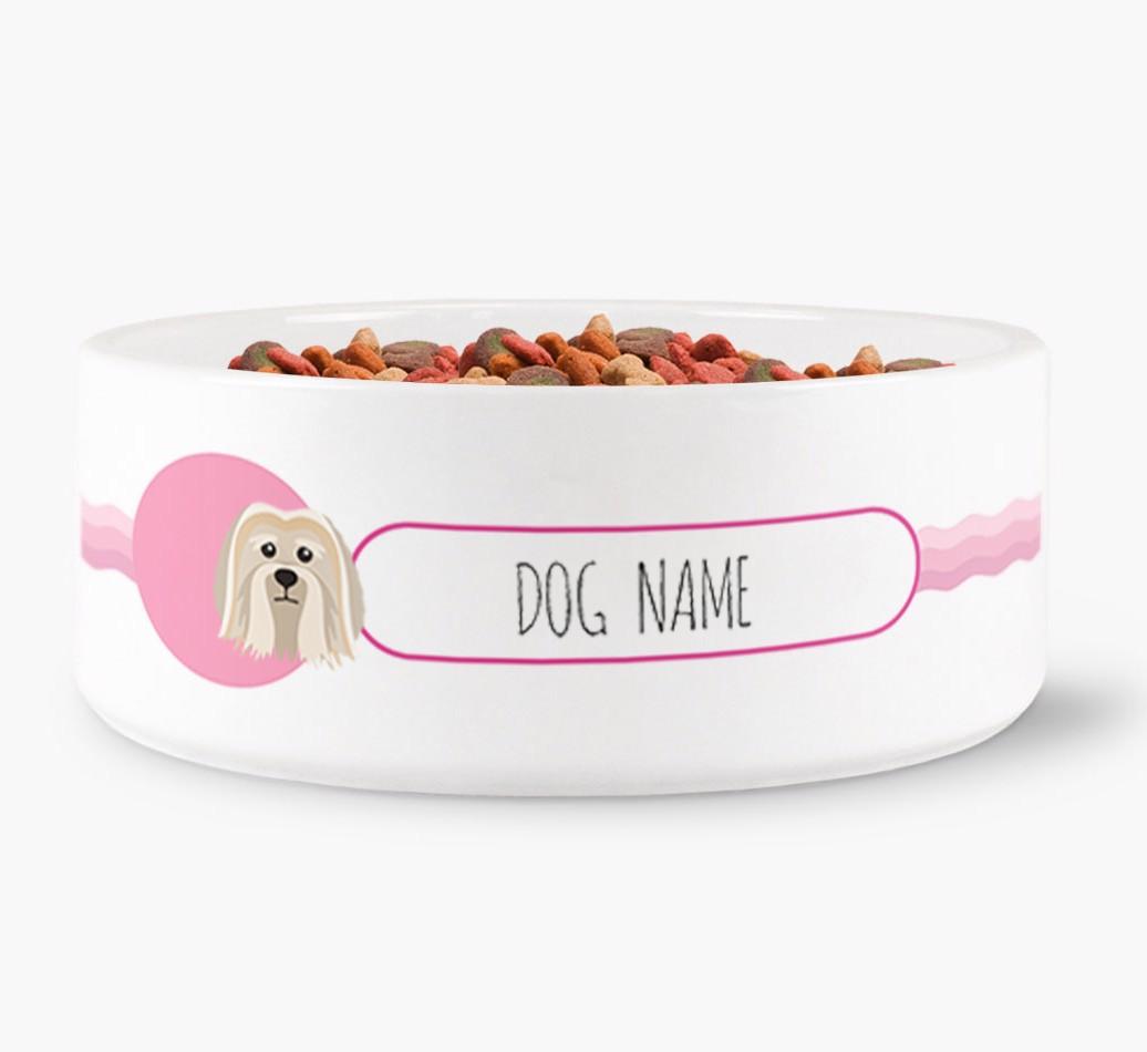 Personalized Wave Water Bowl for {dogsName}