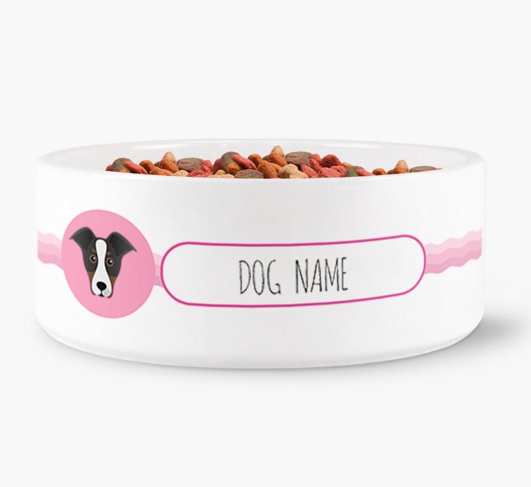 Personalized Wave Water Bowl for {dogsName}