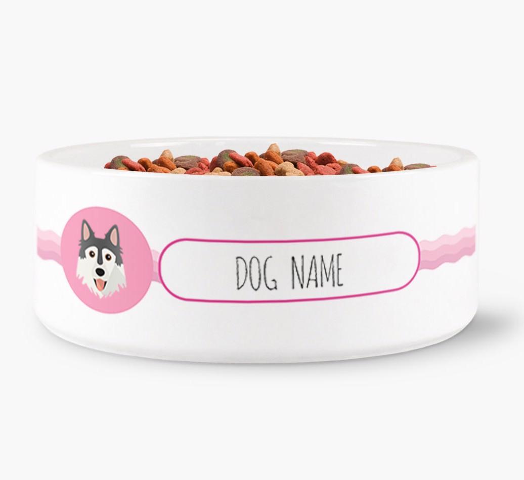 Personalized Wave Water Bowl for {dogsName}