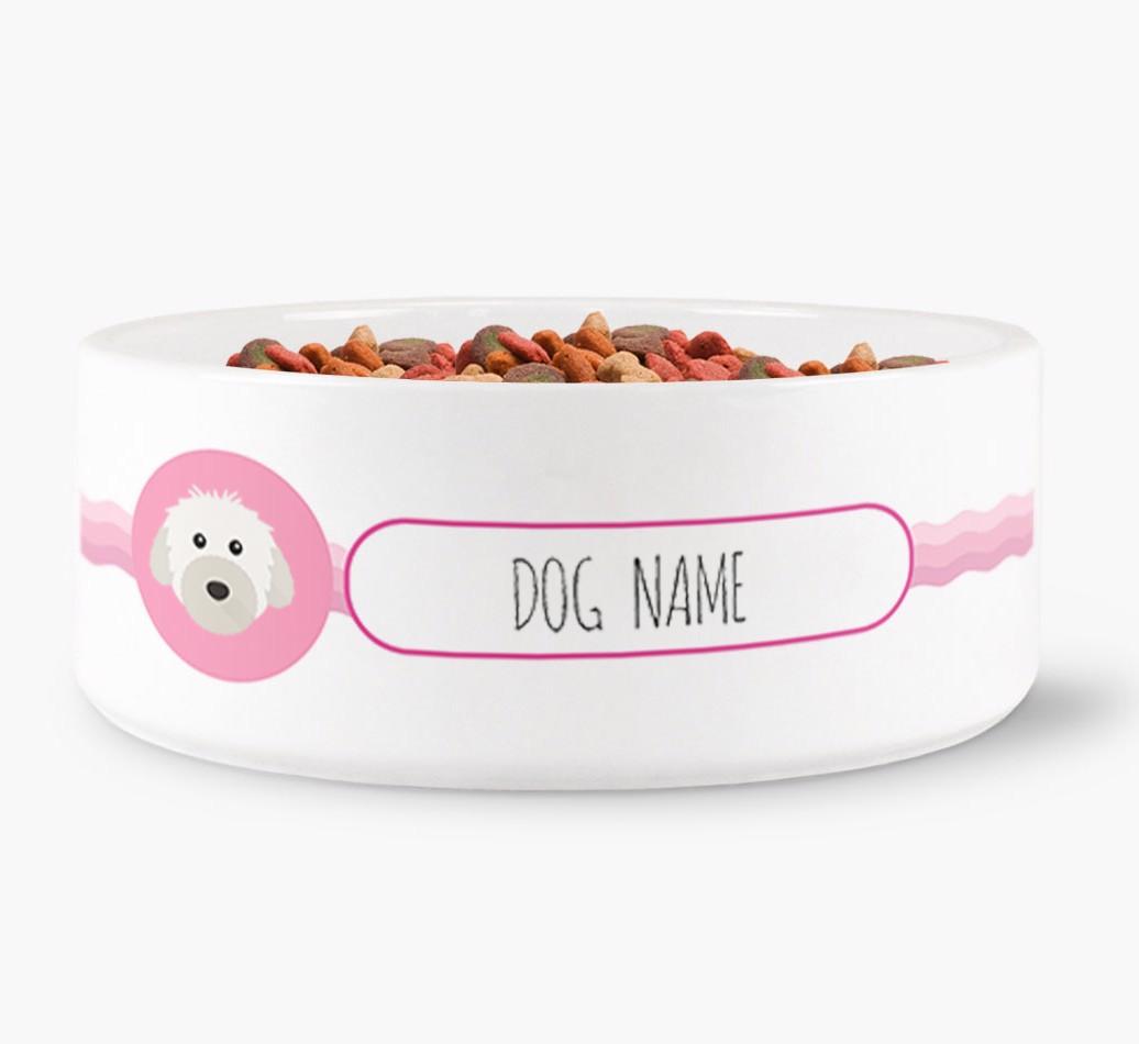Personalized Wave Water Bowl for {dogsName}