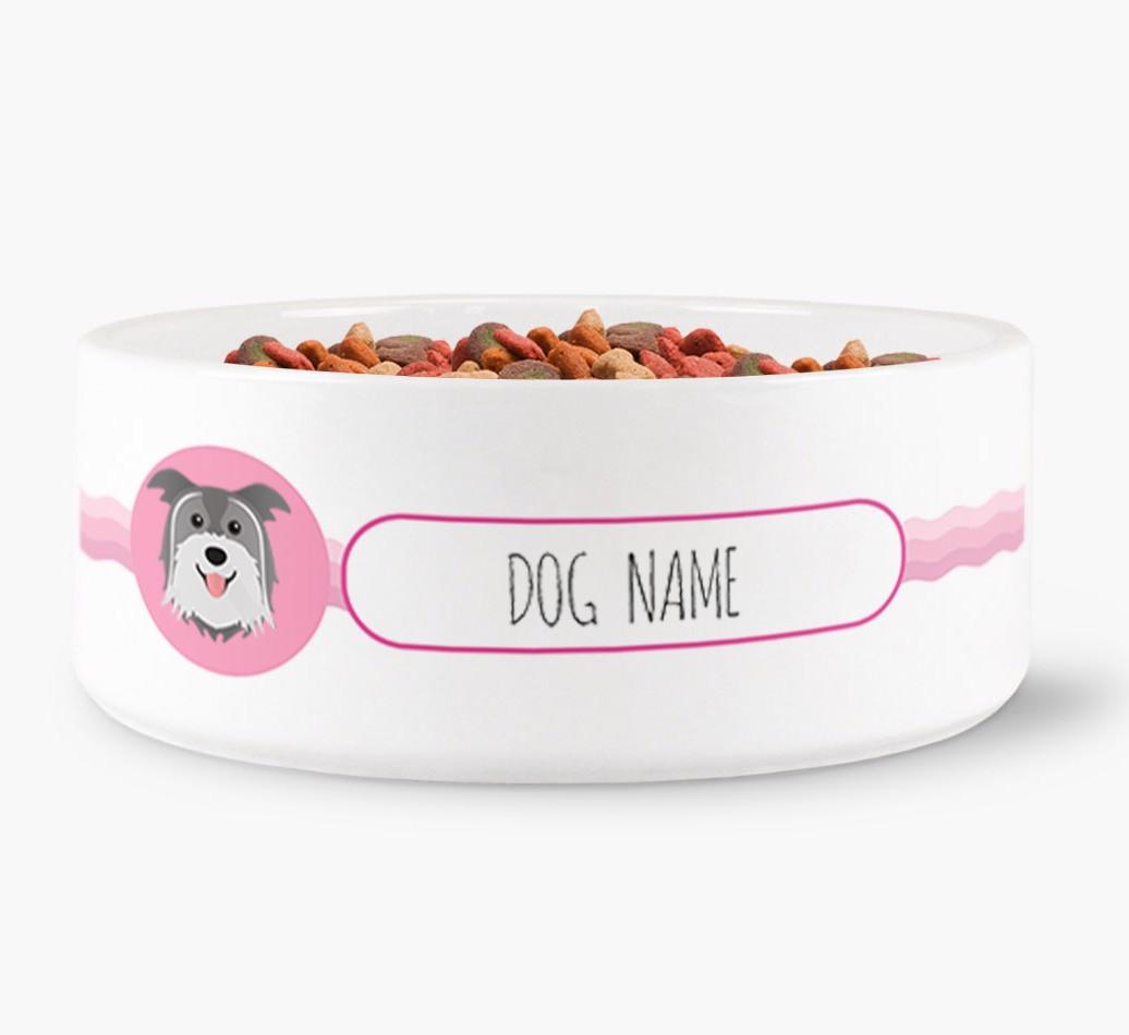 Personalized Wave Water Bowl for {dogsName}