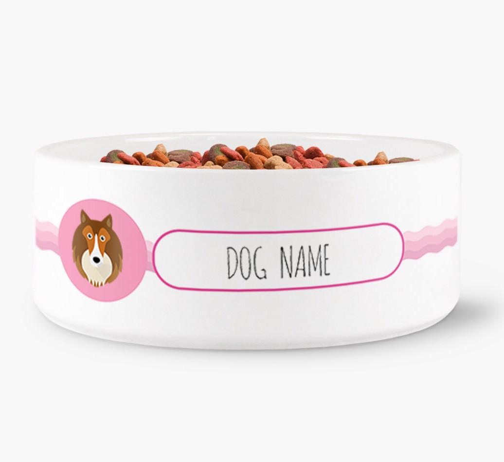 Personalized Wave Water Bowl for {dogsName}