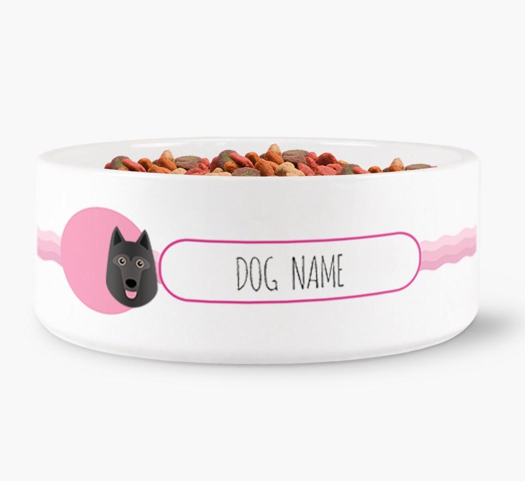 Personalized Wave Water Bowl for {dogsName}