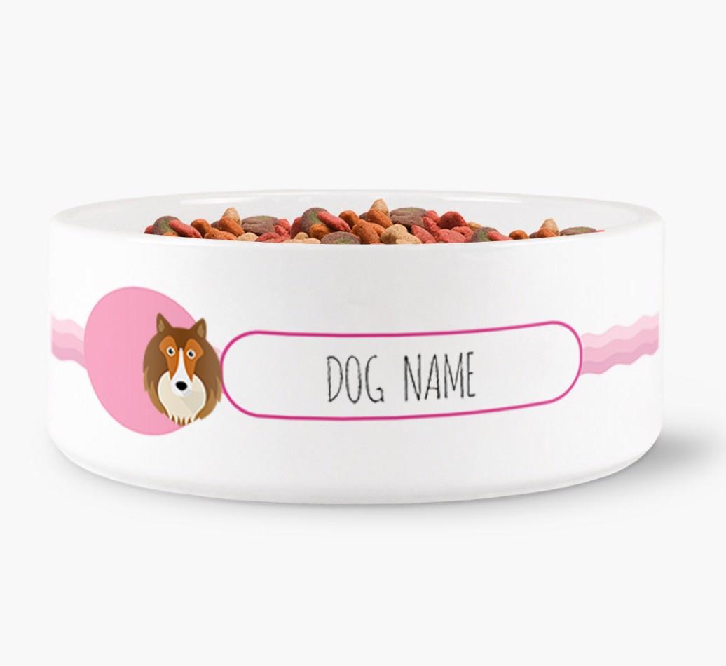 Personalized Wave Water Bowl for {dogsName}