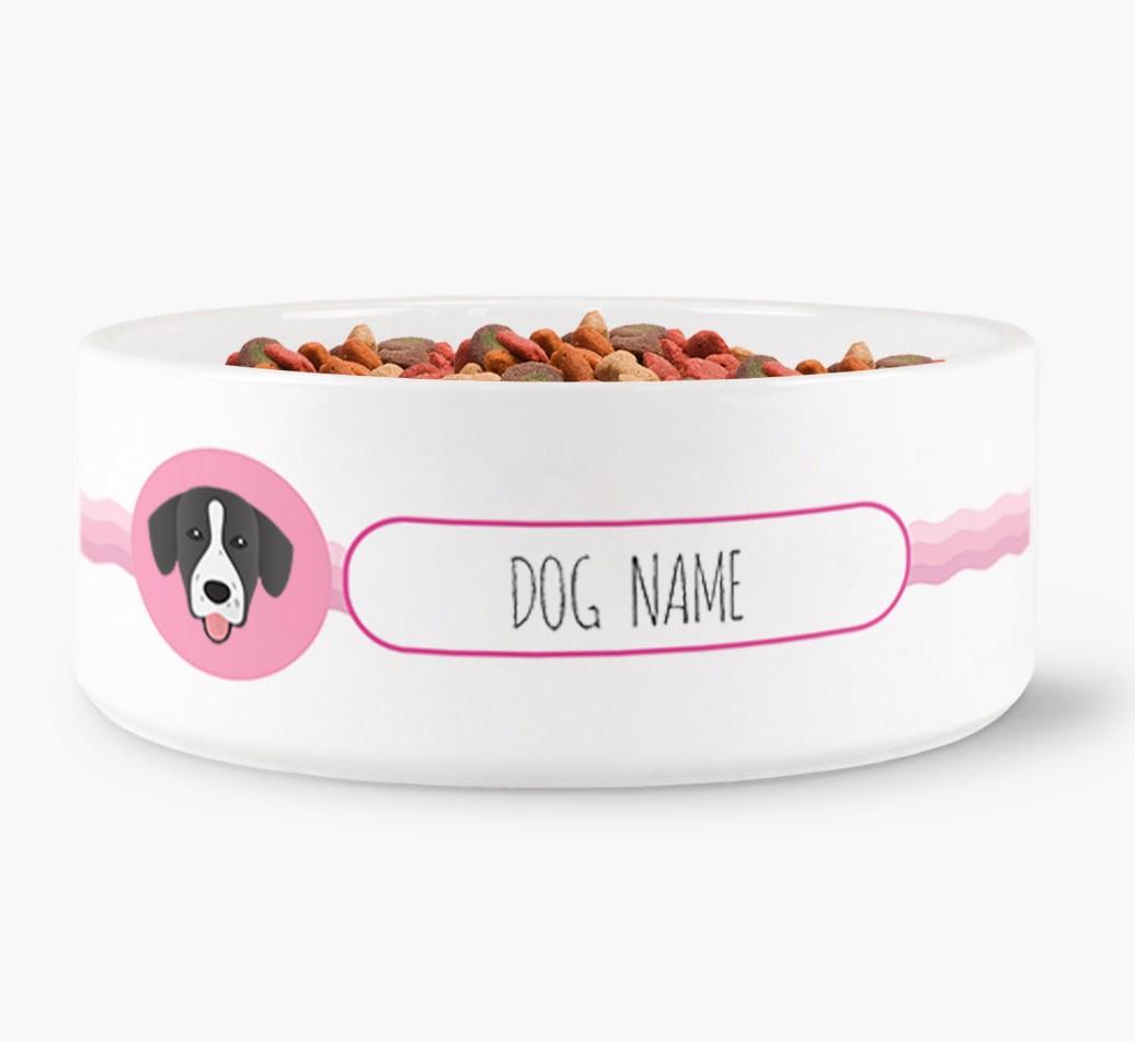 Personalized Wave Water Bowl for {dogsName}