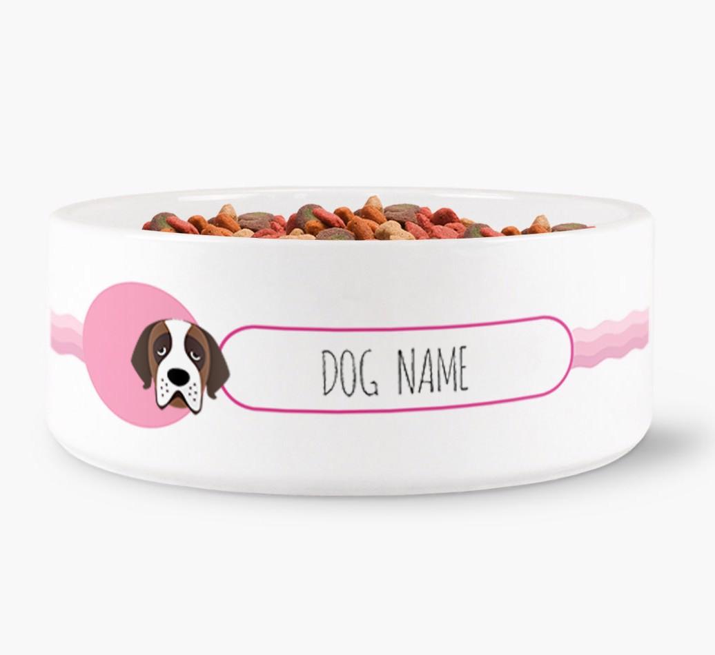 Personalized Wave Water Bowl for {dogsName}