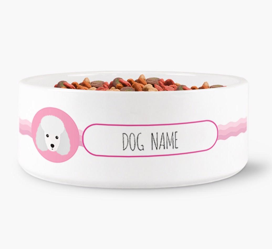 Personalized Wave Water Bowl for {dogsName}