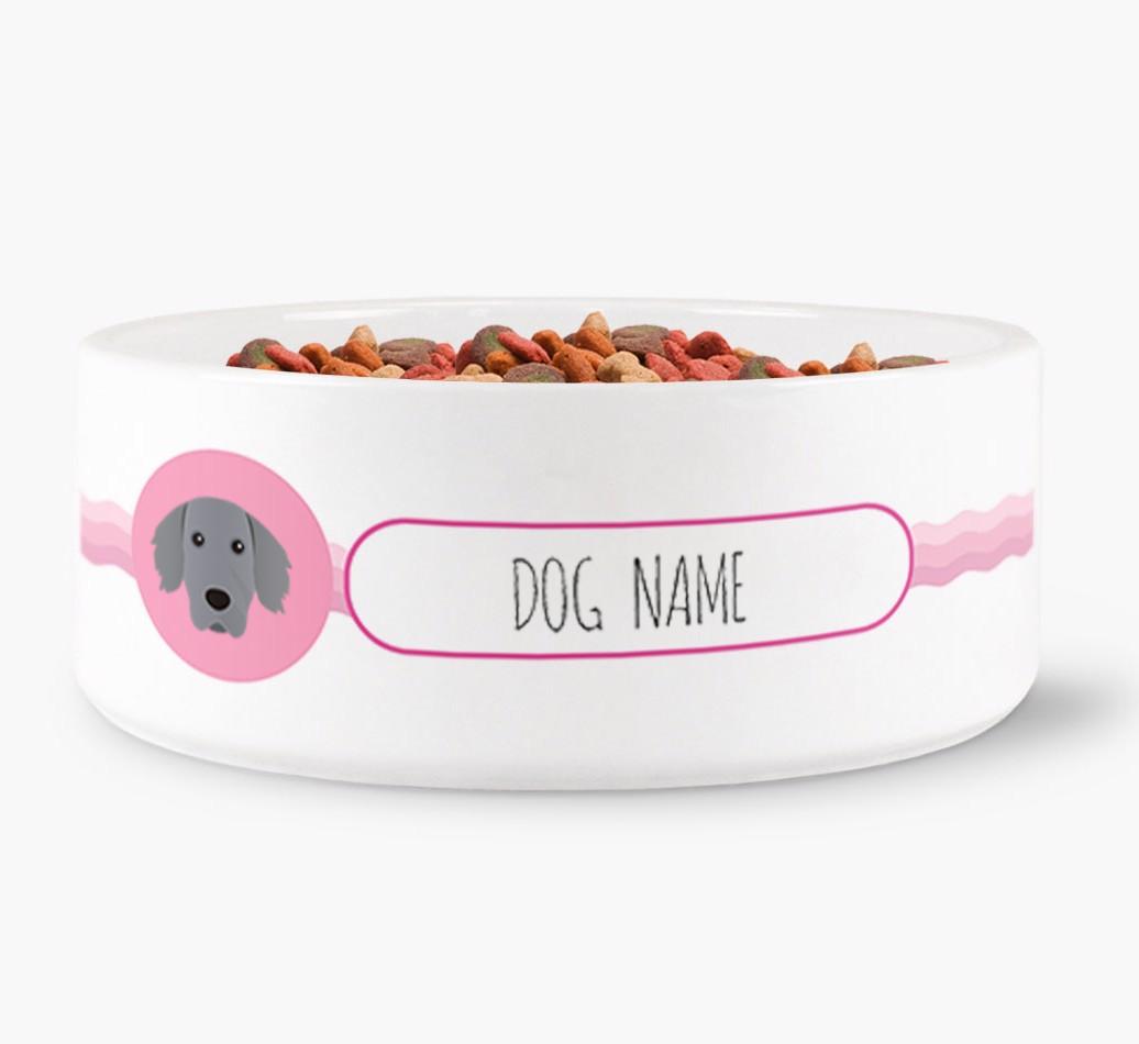 Personalized Wave Water Bowl for {dogsName}