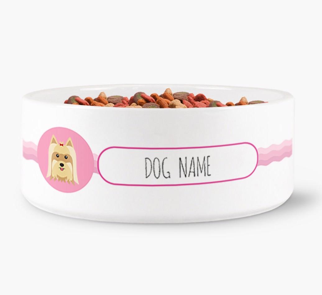 Personalised Wave Water Bowl for {dogsName}