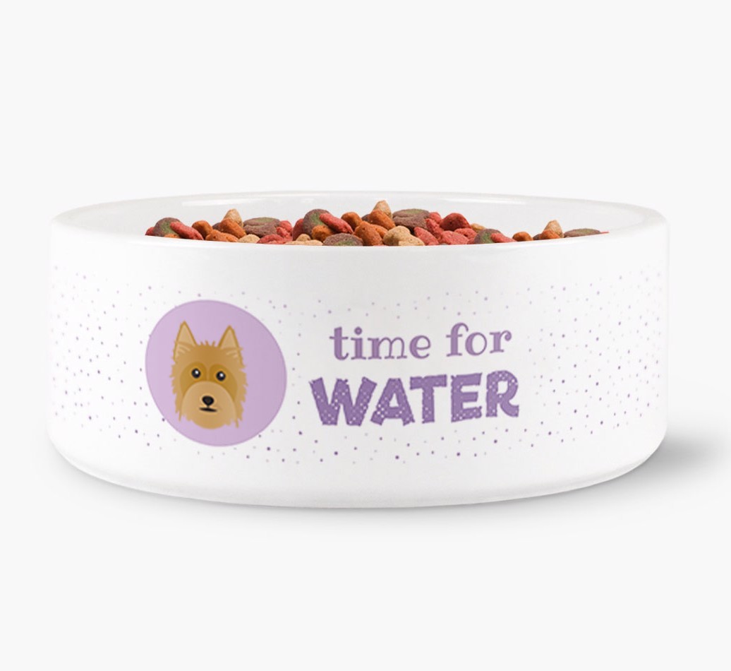 'Time for Water' - Personalized Water Bowl for your {breedFullName}