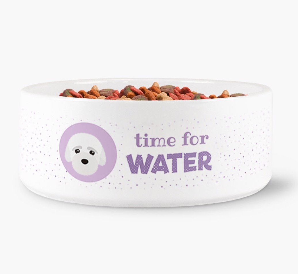 'Time for Water' - Personalized Water Bowl for your {breedFullName}