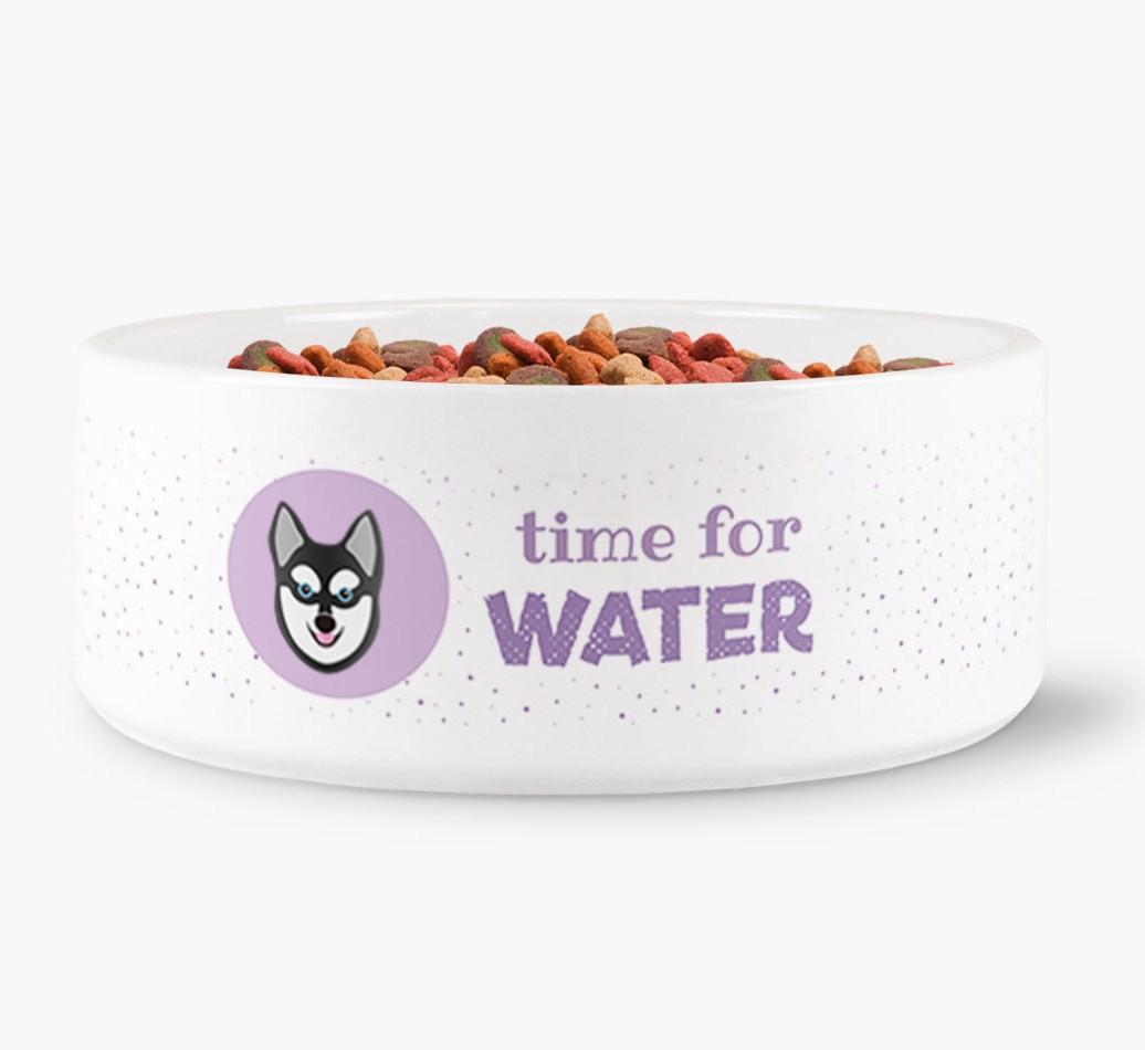 'Time for Water' - Personalized Water Bowl for your {breedFullName}