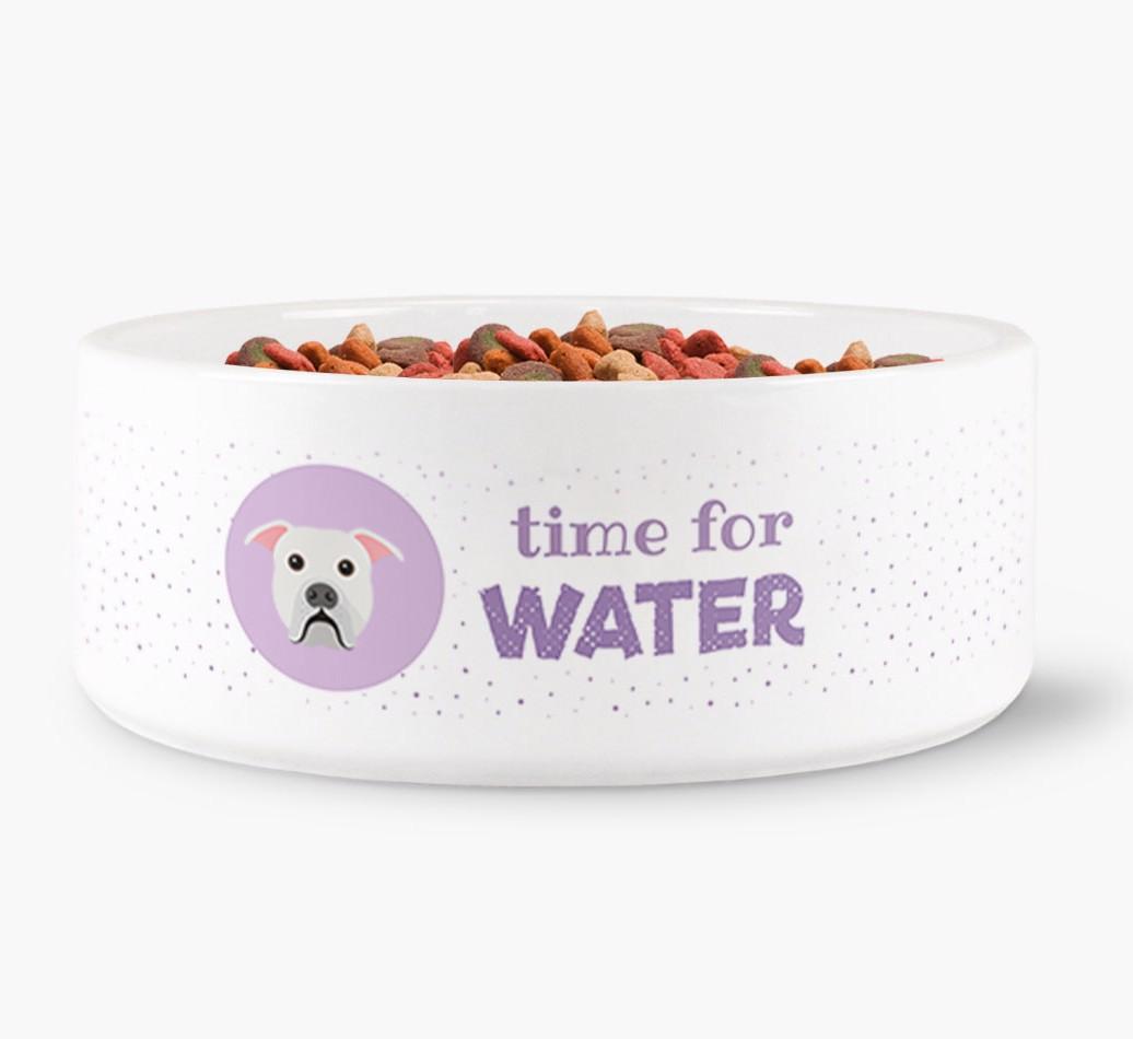 'Time for Water' - Personalized Water Bowl for your {breedFullName}