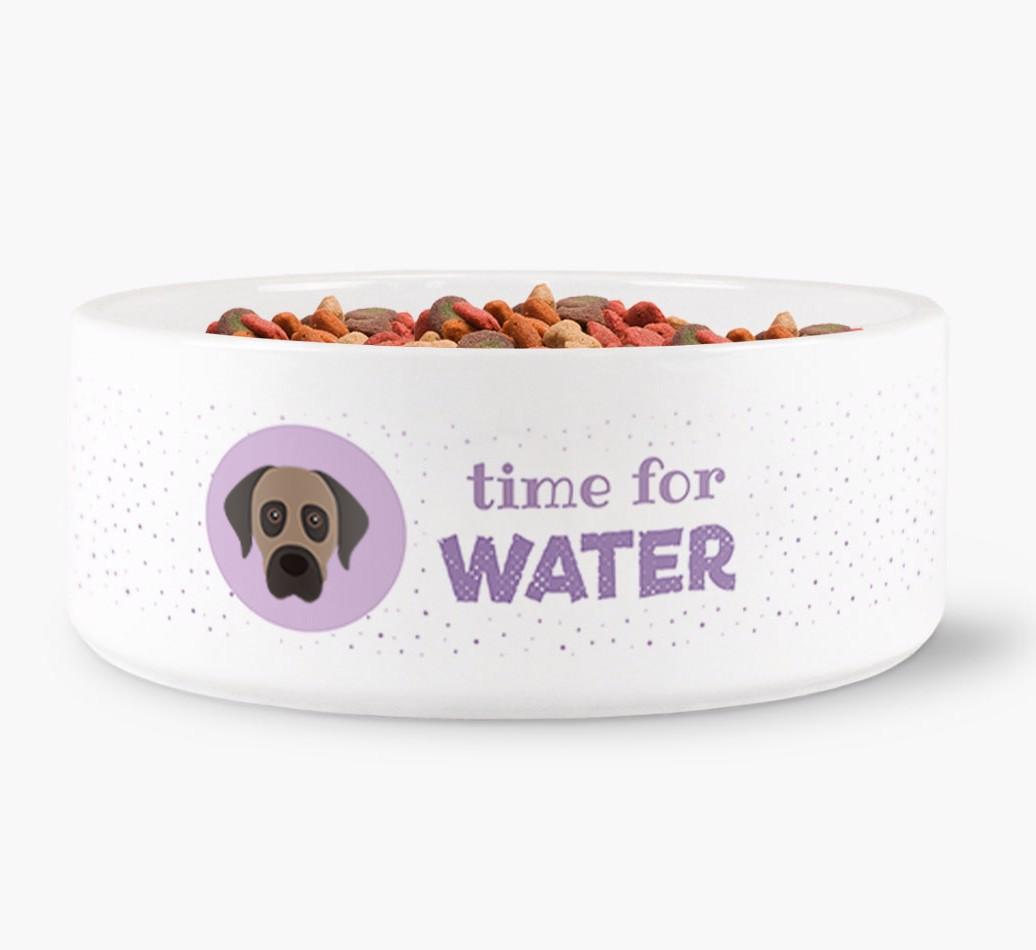 'Time for Water' - Personalized Water Bowl for your {breedFullName}