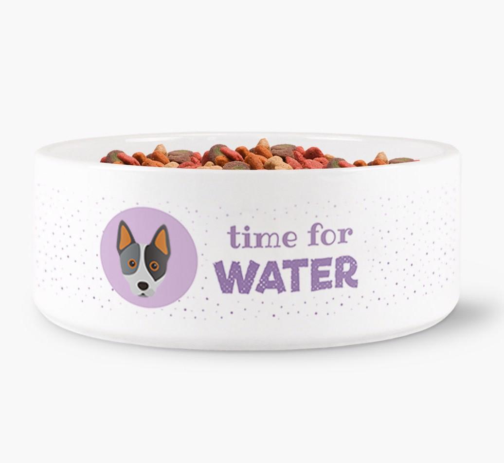 'Time for Water' - Personalized Water Bowl for your {breedFullName}