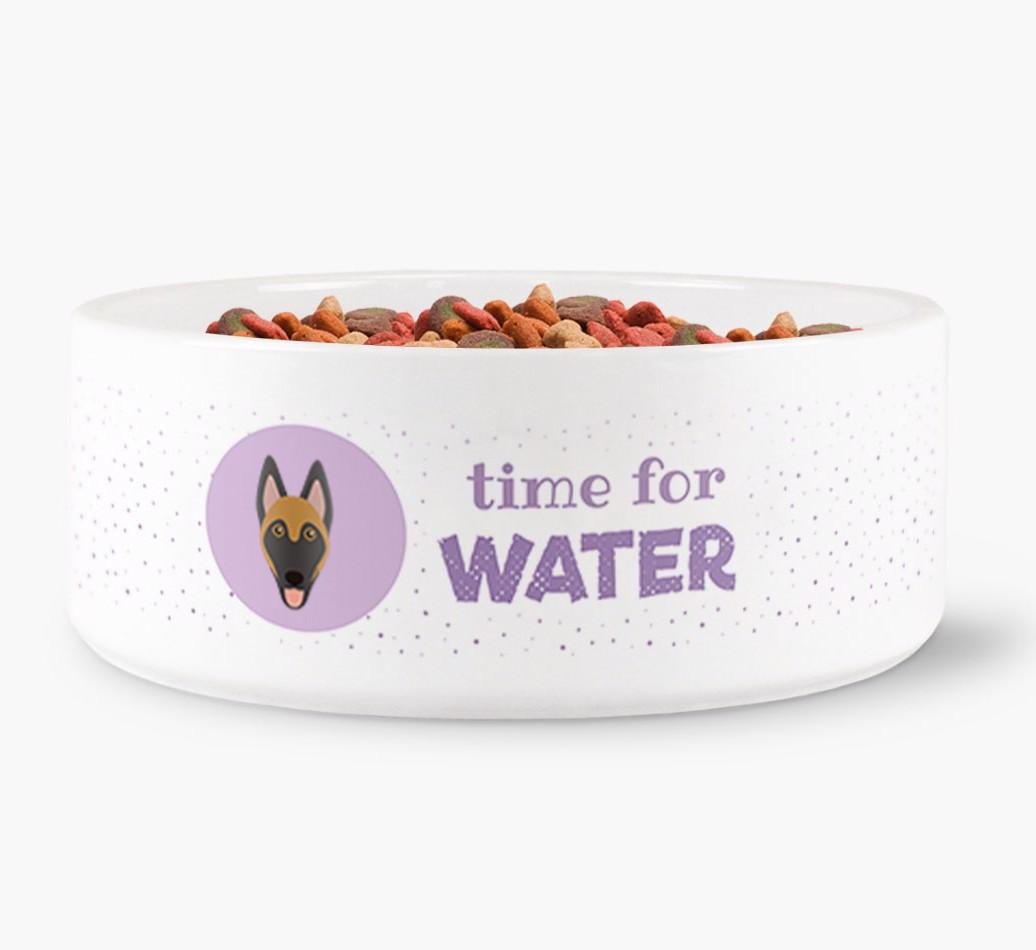 'Time for Water' - Personalized Water Bowl for your {breedFullName}