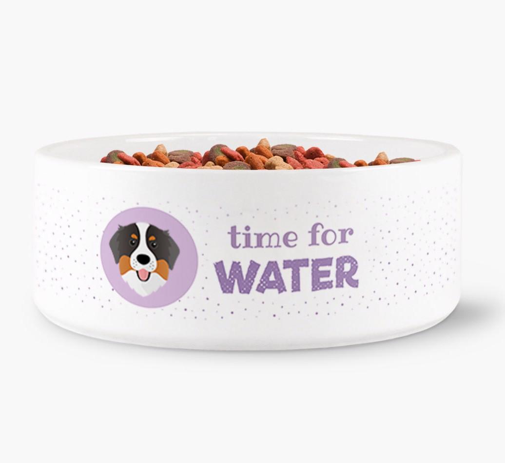 'Time for Water' - Personalized Water Bowl for your {breedFullName}