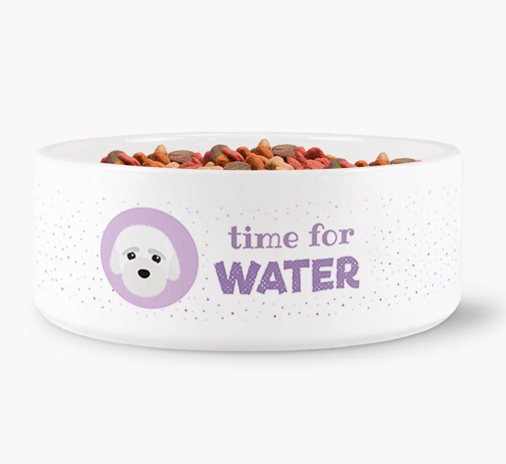 'Time for Water' - Personalized Water Bowl for your {breedFullName}
