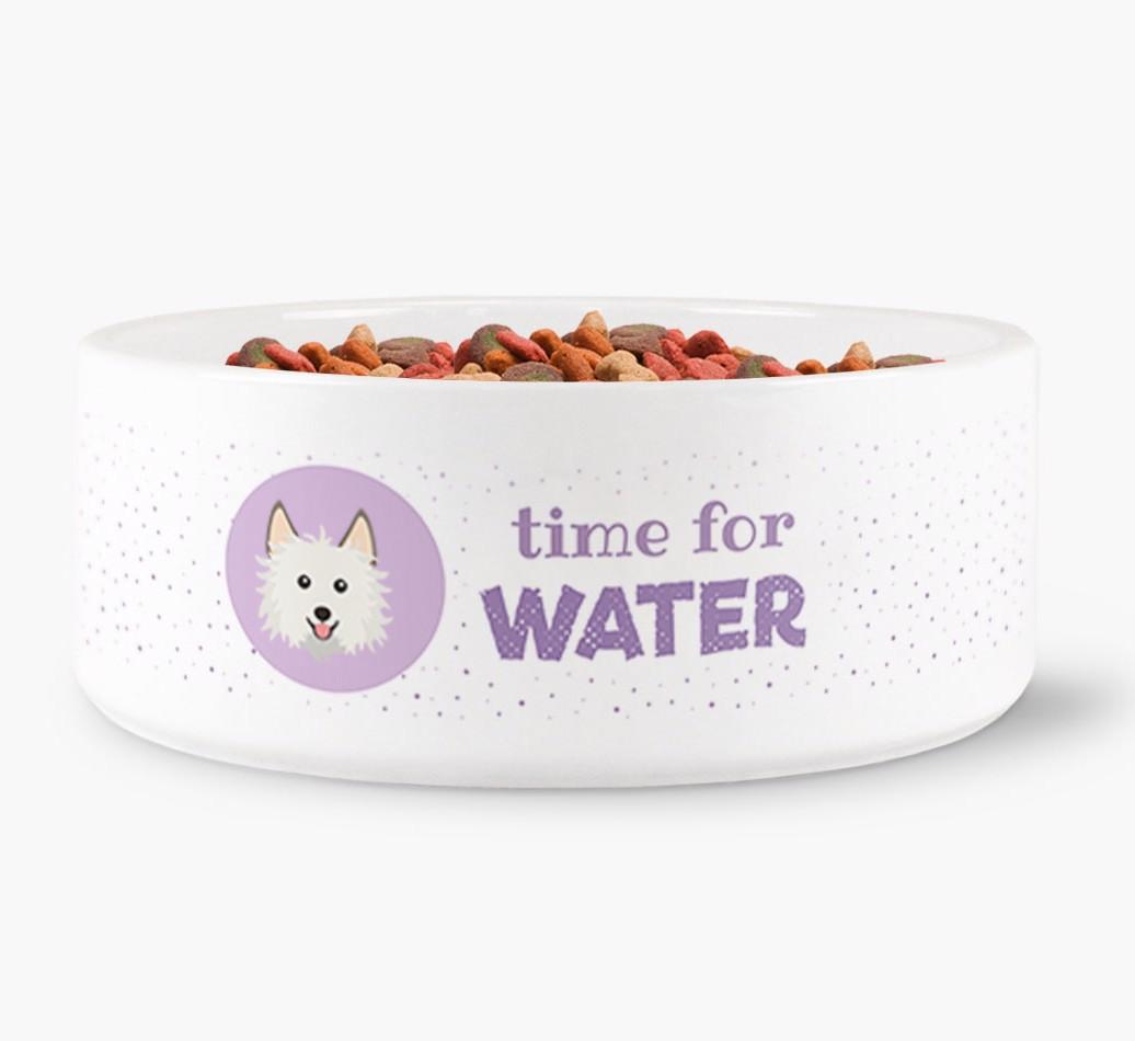 'Time for Water' - Personalized Water Bowl for your {breedFullName}