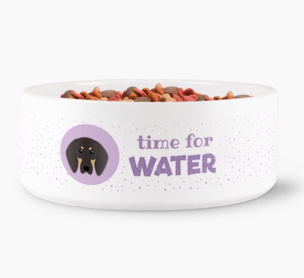 'Time for Water' - Personalized Water Bowl for your {breedFullName}
