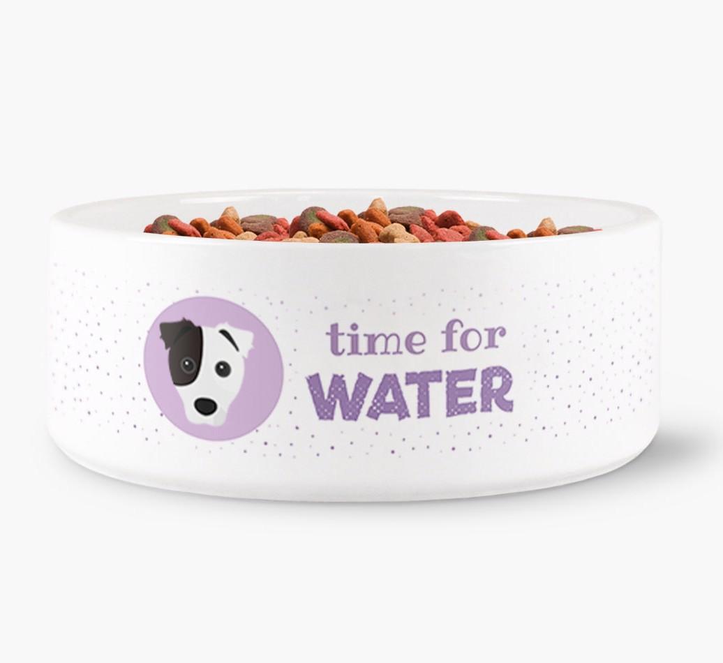 'Time for Water' - Personalized Water Bowl for your {breedFullName}