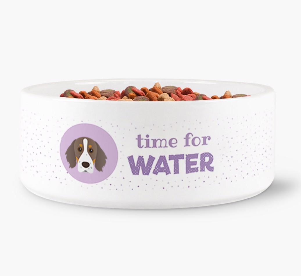 'Time for Water' - Personalized Water Bowl for your {breedFullName}