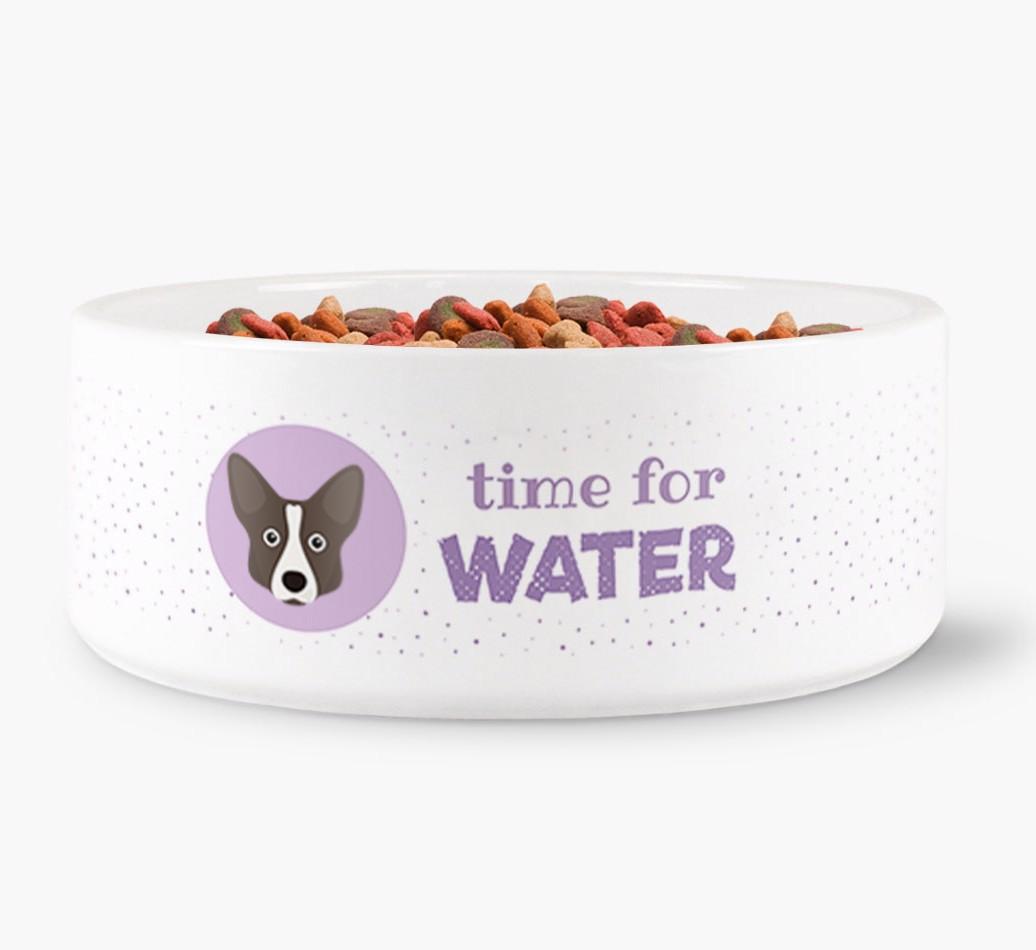'Time for Water' - Personalized Water Bowl for your {breedFullName}