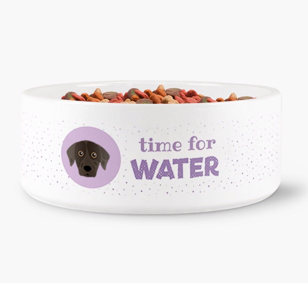 'Time for Water' - Personalized Water Bowl for your {breedFullName}
